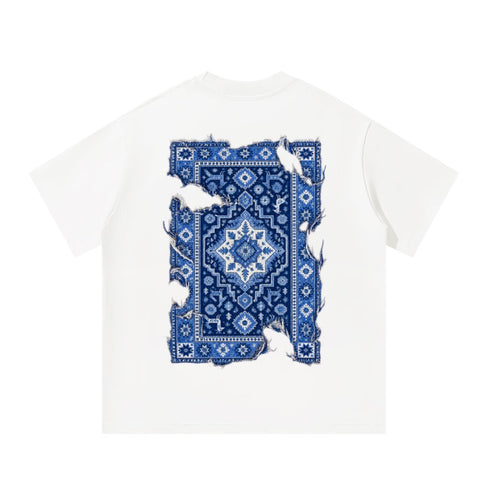 HayCO Blue Kavkaz Style Carpet Essential Armenian T-Shirt | Armenian Clothing